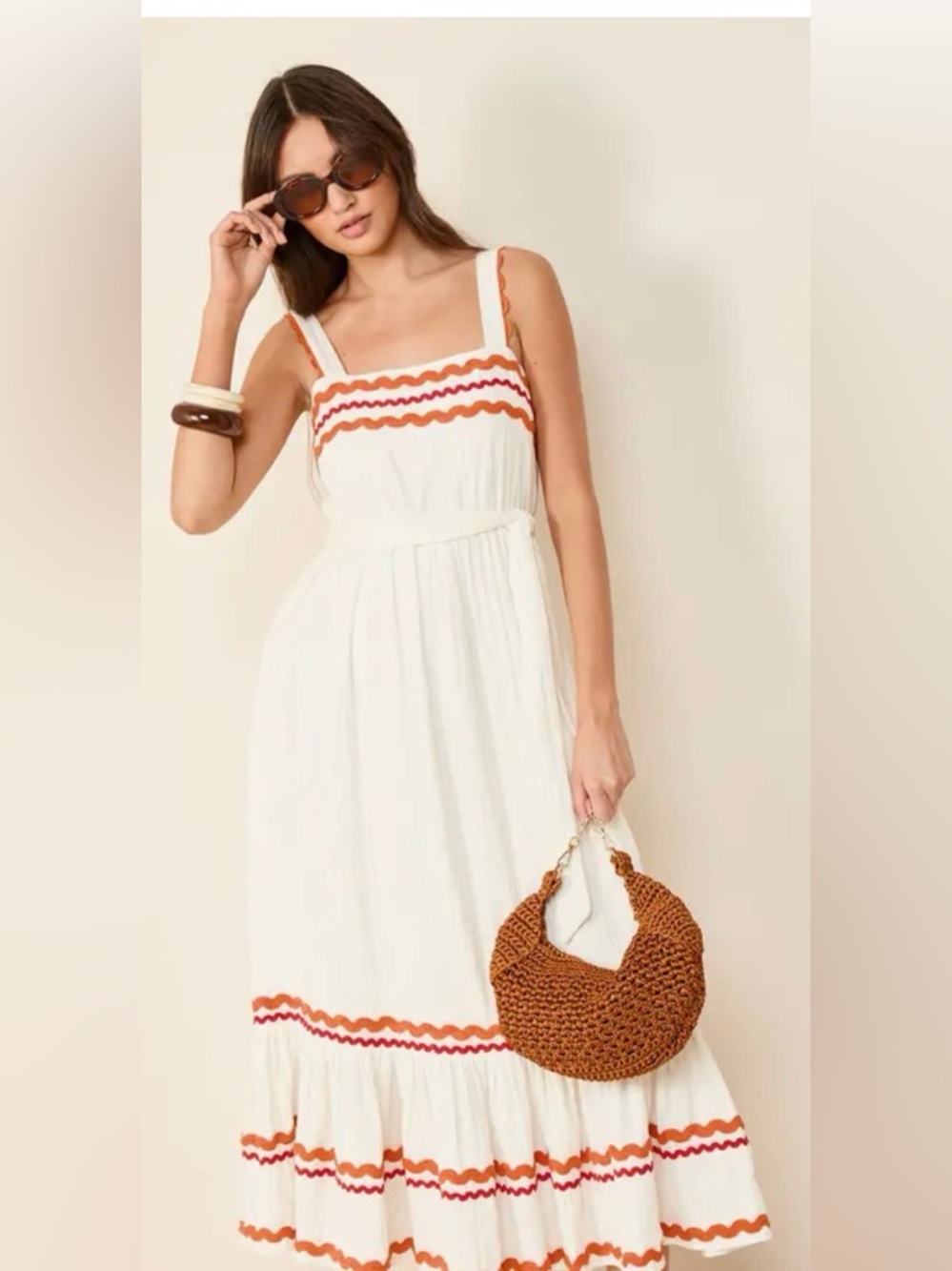Friends like these Rickrack Trim Maxi Sundress. NWOT.